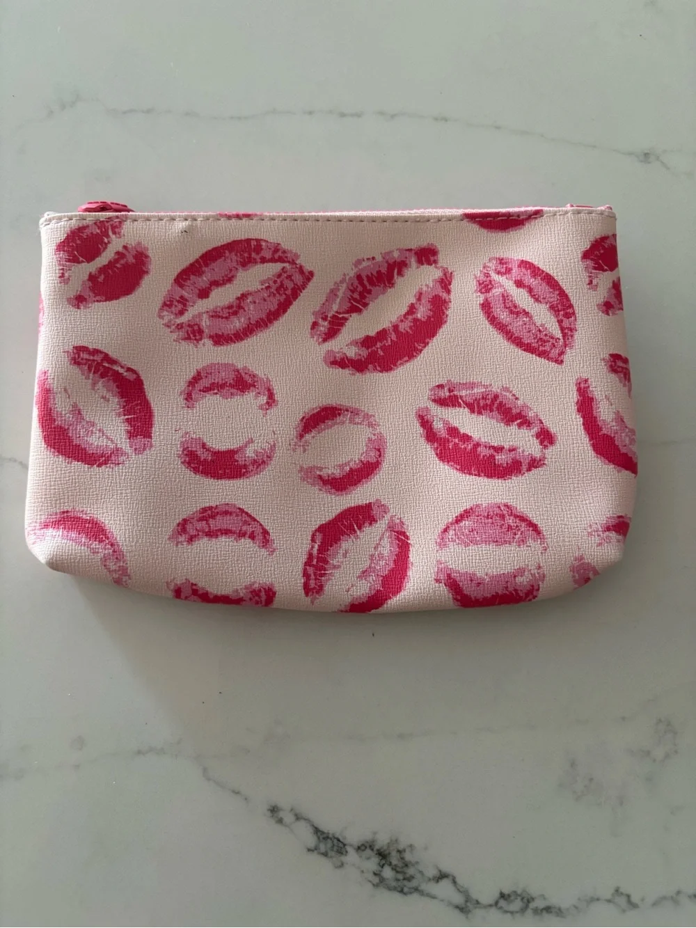 ipsy Pink Kiss-Print Cosmetic Pouch